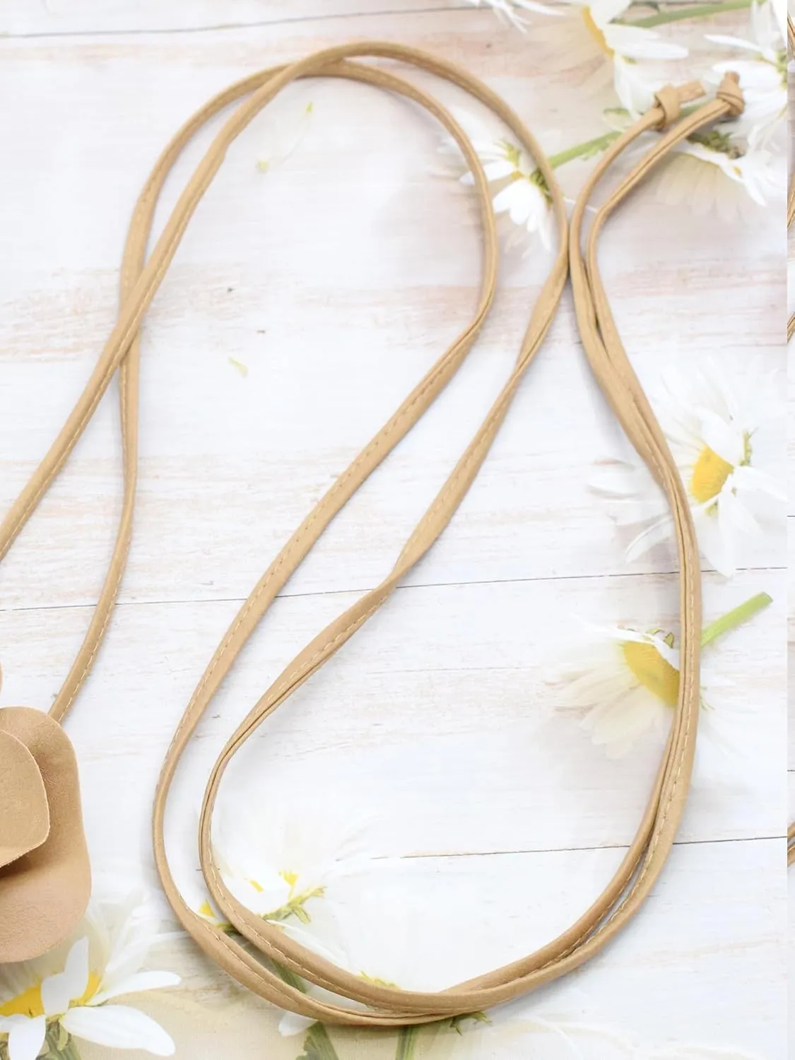 TeeYee Women Girls Big Decor Flower Waist Chain/Rope/Belt For Wedding Dress Female Waistband Skinny Belt
