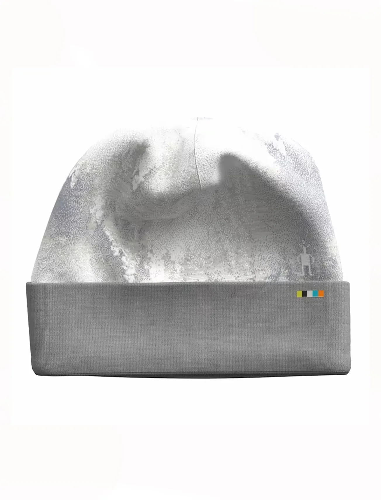 Thermal Reverse Cuffed Beanie, Light Gray Foggy Pines