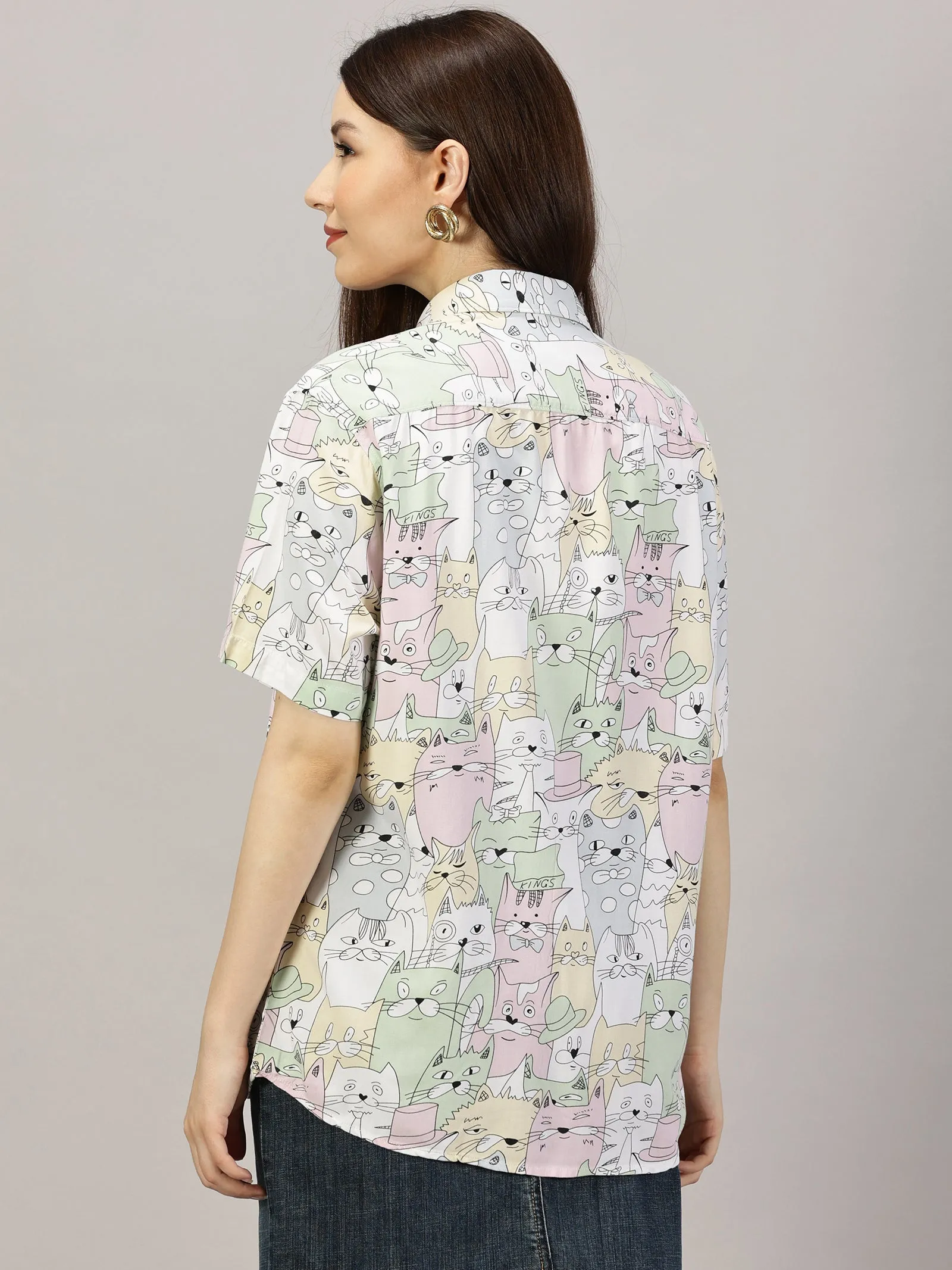 ToonFrenzy Half-Sleeve Oversized Shirt