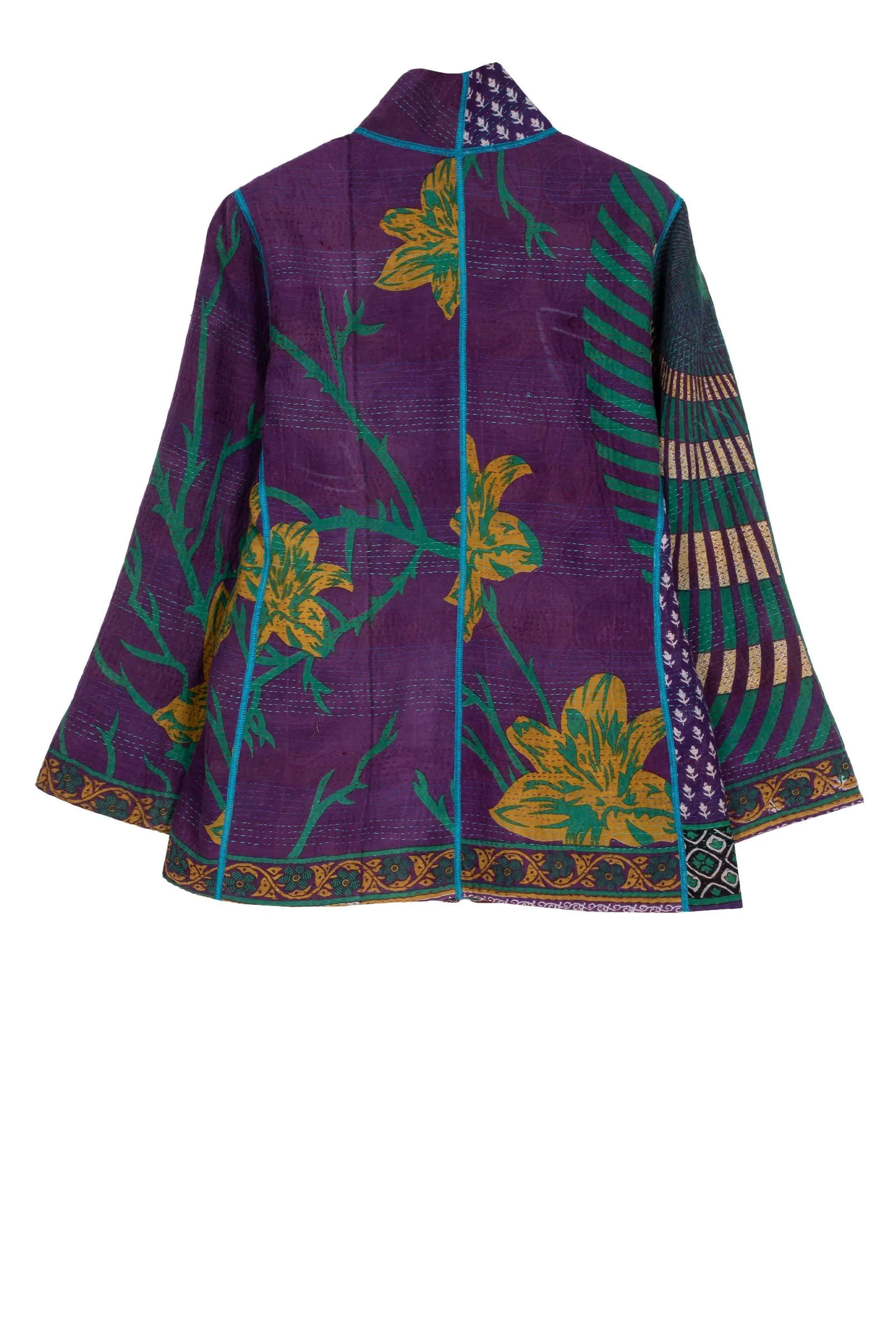 VINTAGE COTTON KANTHA SHORT JKT - cv2007-0066m -