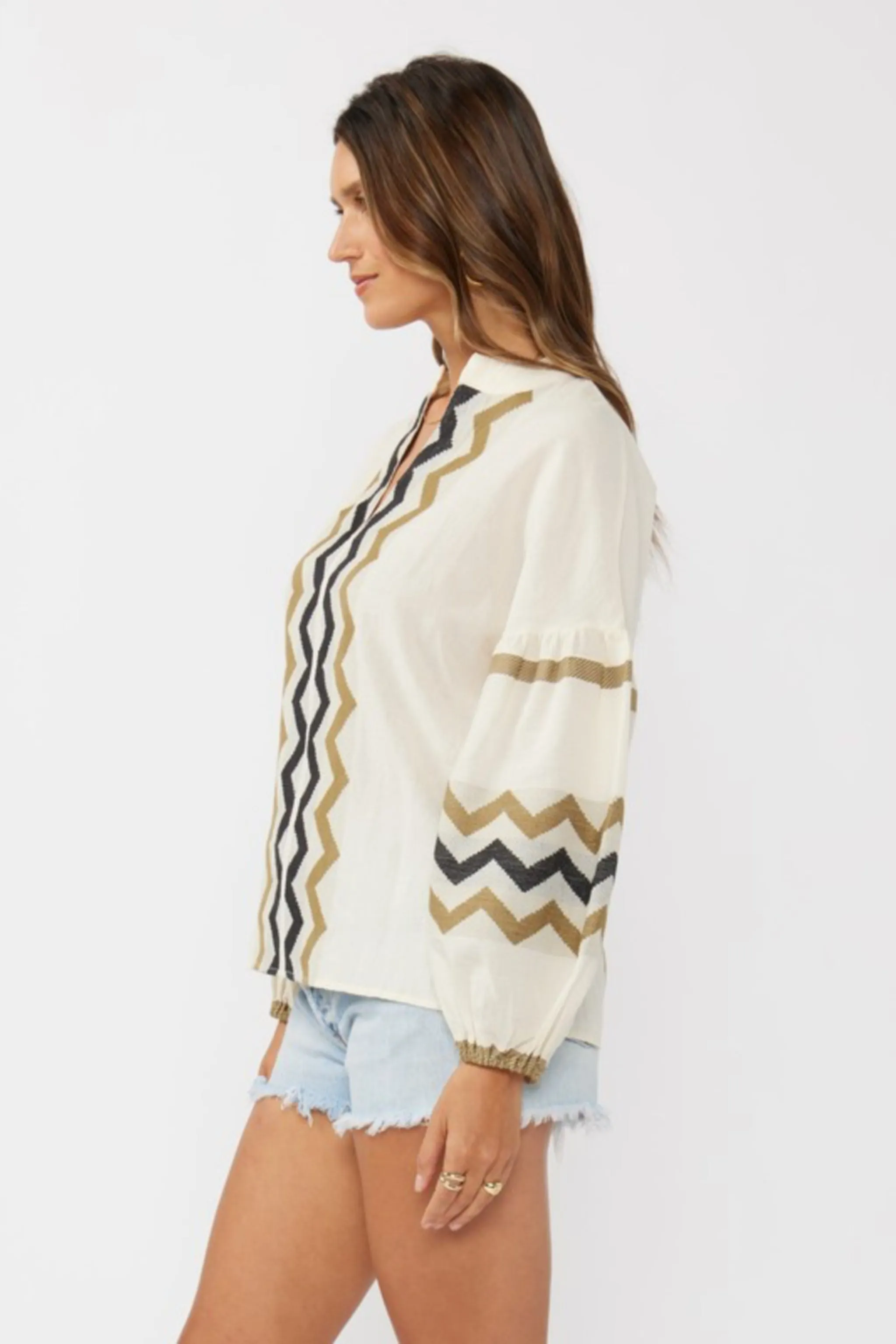 Waitlist 2/26 ♥ Dorothy Long Sleeve Jacquard Top Natural