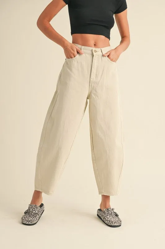 Washed Barrel Pants