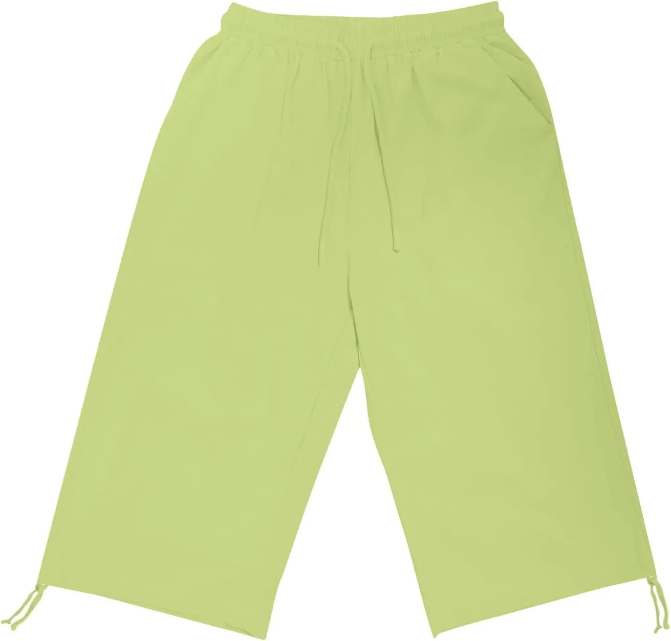 Women Linen Pants 2025 Summer Casual Capri Pants Cropped Tapered Lightweight Pants Travel Beach Outfits with Pocket