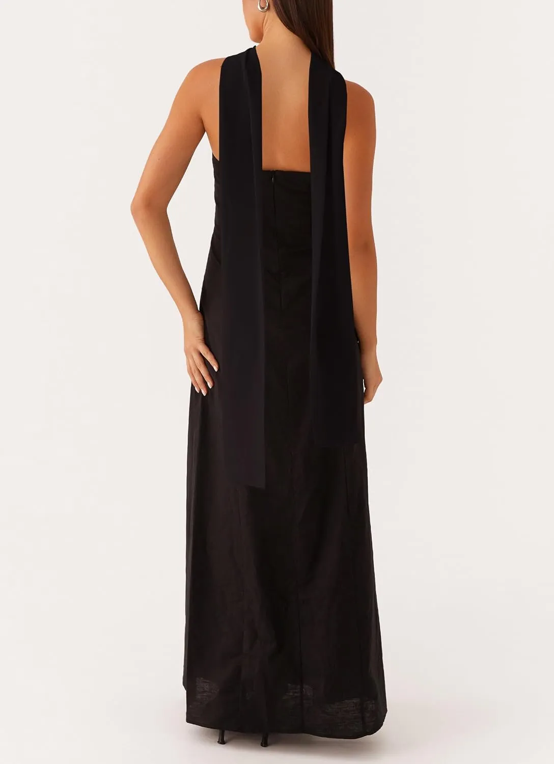 Women Y2k Strapless Floral Tube Maxi Dress with Neck Scarf Backless Mesh Bodycon Long Beach Cocktail Party Sundress