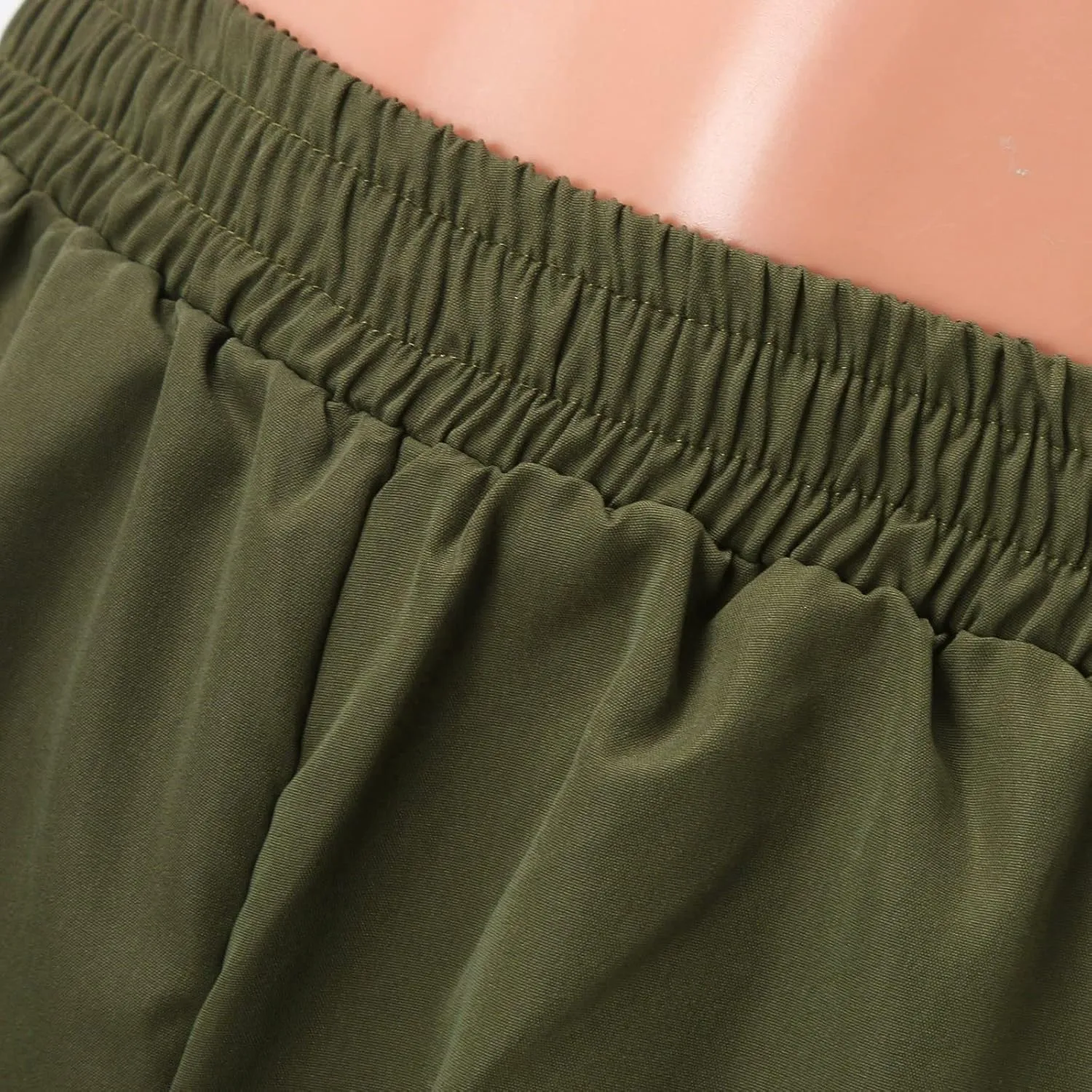 Women's Belt Less High Waisted Wide Leg Trousers Straight Leg Relaxed Style Casual Pants Ladies Slim Fit Cargo