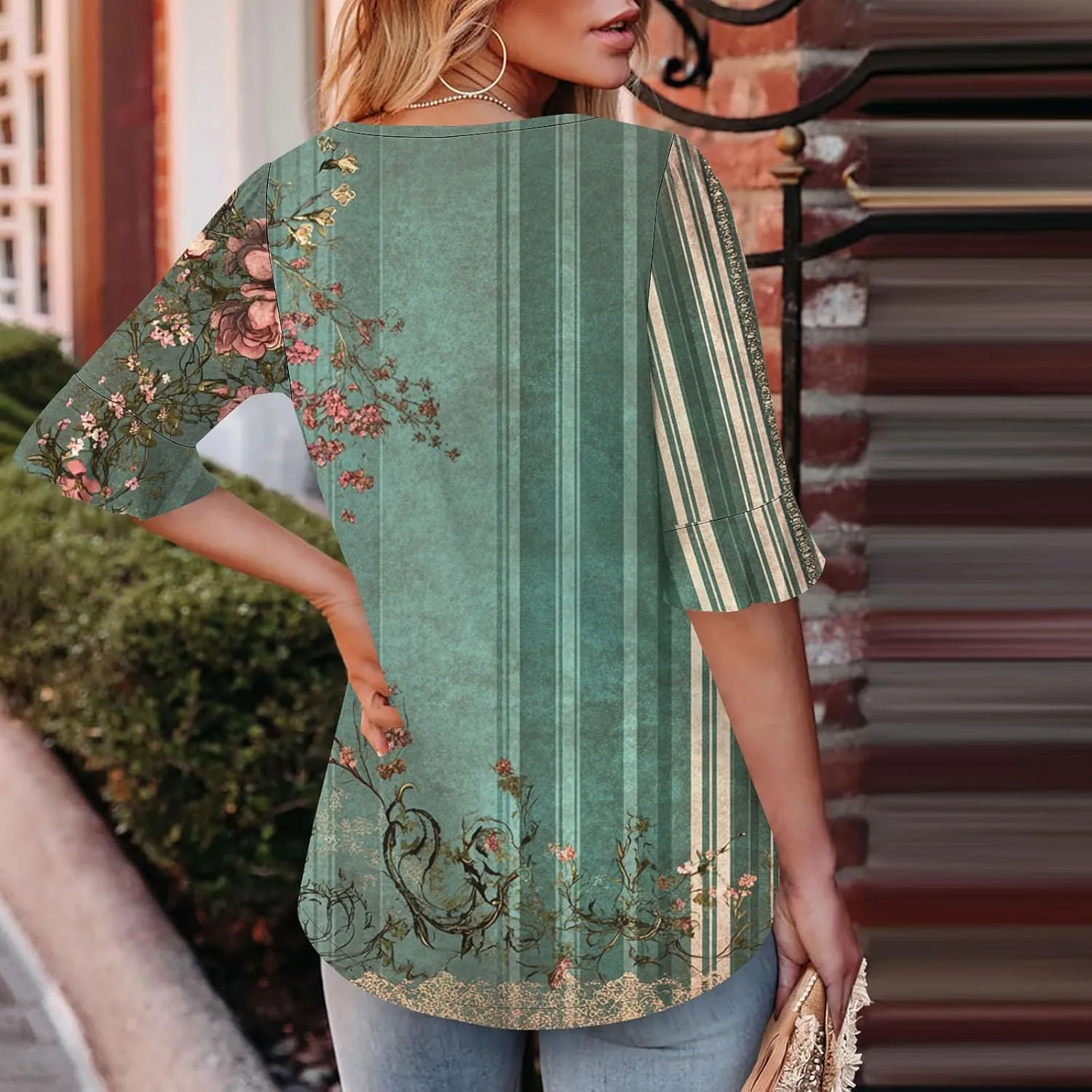 Women's Short Sleeve Shirts Square Neck Summer Tops Dressy Casual Basic Tees Ladies Loose Flowy T Shirts Blouses