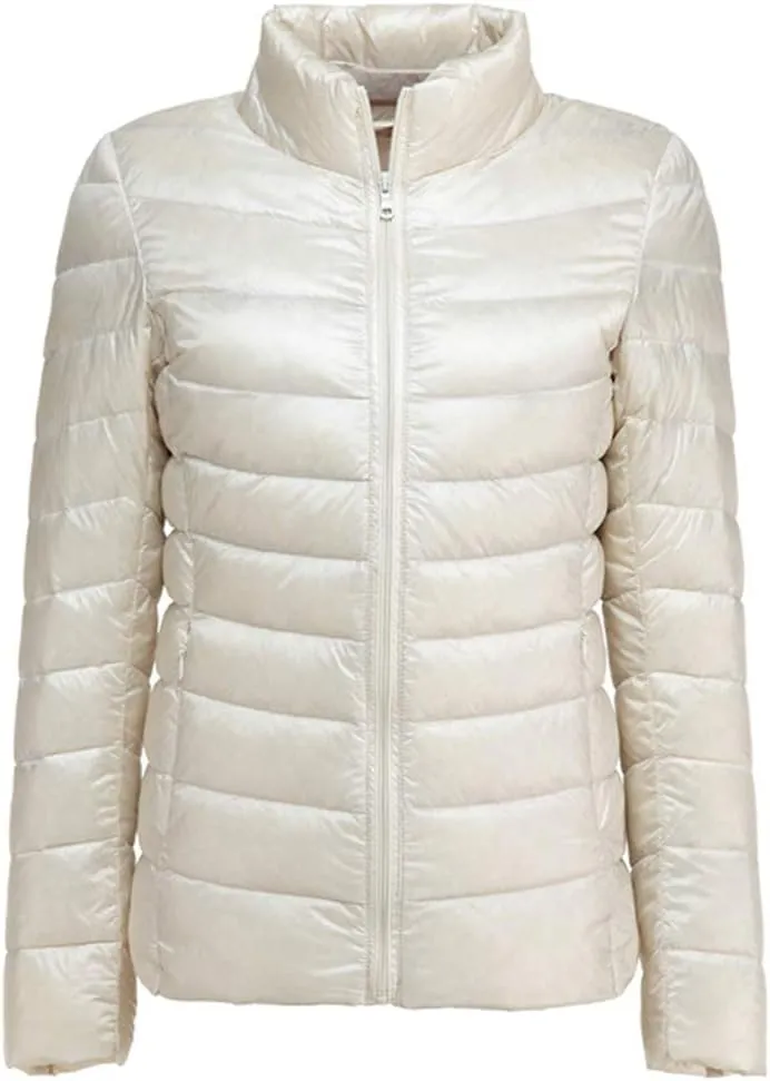 Women's Ultra Light Weight Outdoor Coat Packable Outwear Puffer Down Jacket