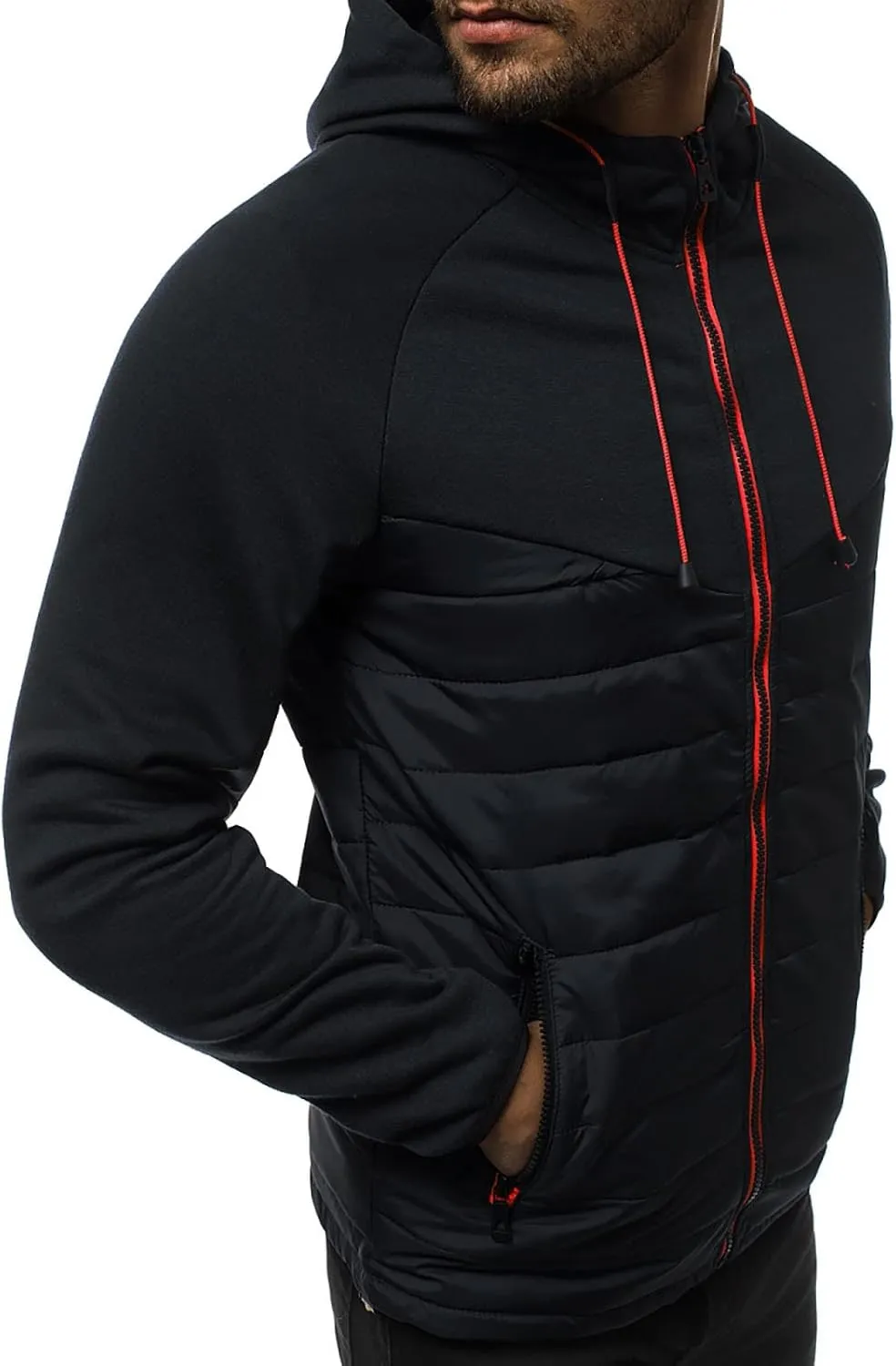 Ymosrh Mens Jackets Casual Camouflage Sports Sweatshirt Long Sleeve Zipper Hooded Jacket Coat Light Rain Jacket