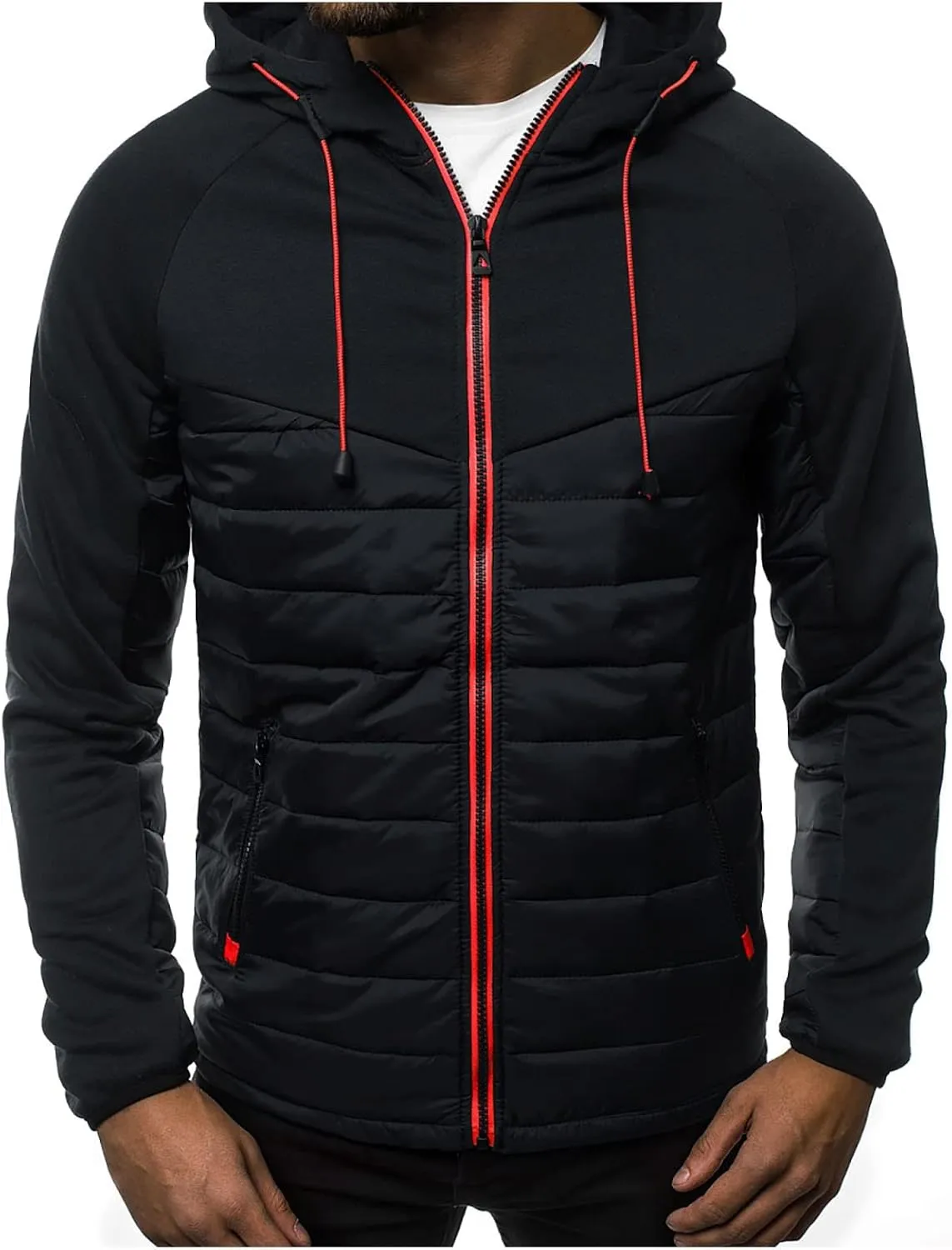 Ymosrh Mens Jackets Casual Camouflage Sports Sweatshirt Long Sleeve Zipper Hooded Jacket Coat Light Rain Jacket