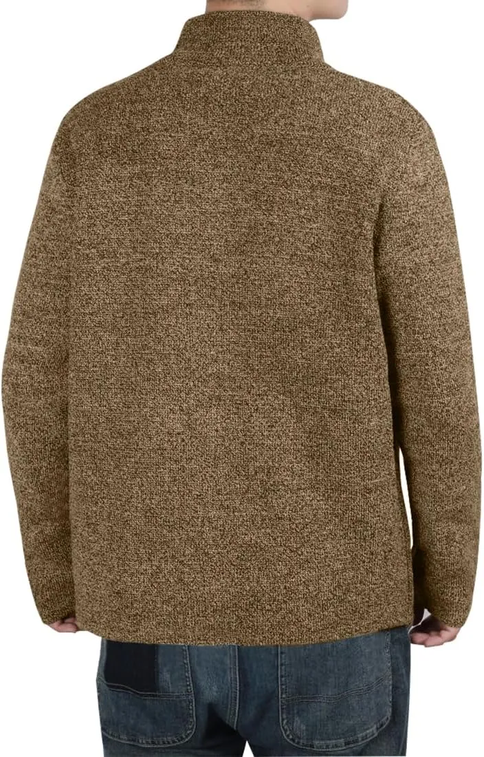 yoeasy Men's Blazer Collar Long Sleeve Button Knit Cardigan Casual Open Front Sweater with Pockets